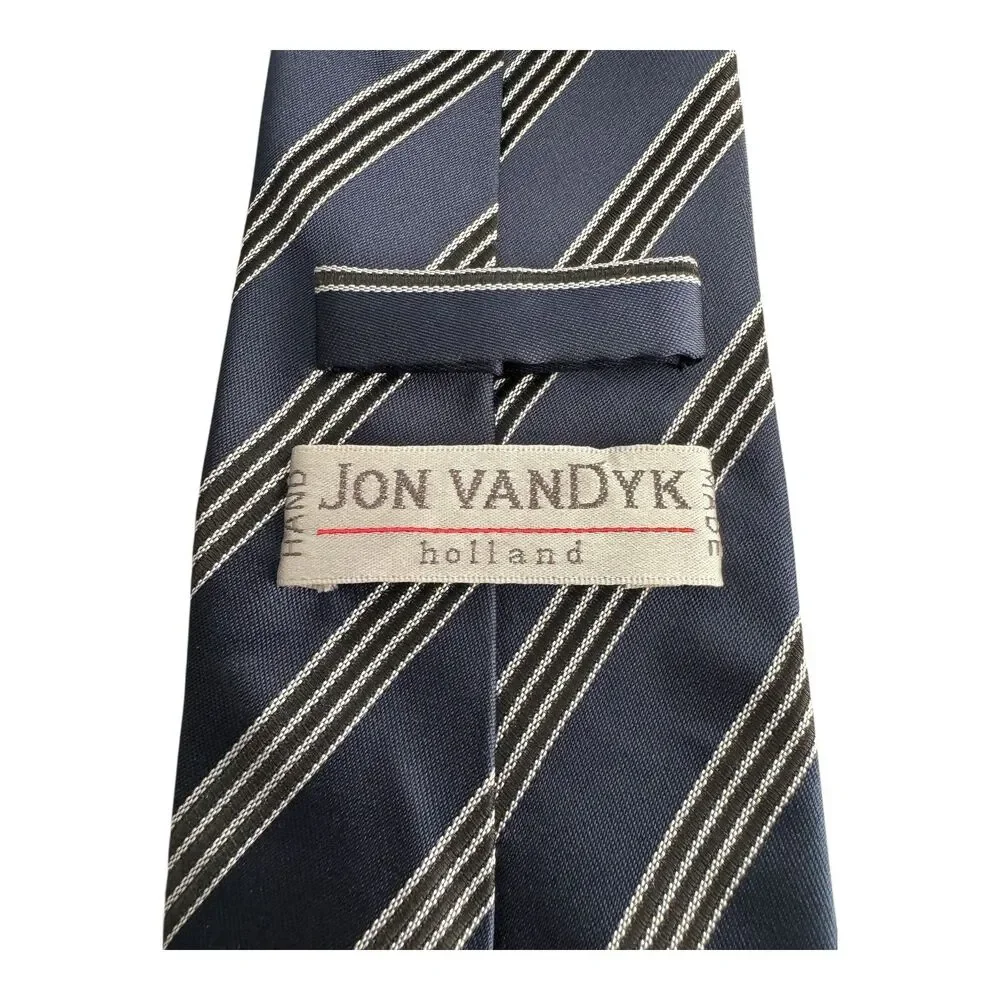 Jon Vandyke Tie Mens Classic Striped Polyester‎ Neckwear Business Formal Dress